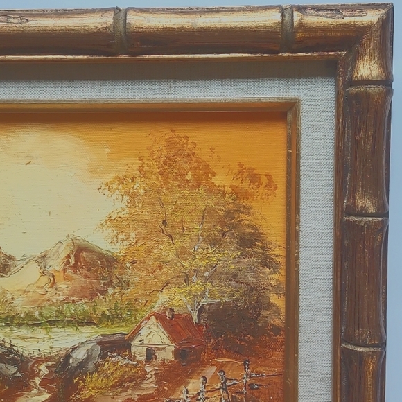 Vintage Art - Landscape Oil on Canvas By MARINO 🖌 - Picture 5 of 16